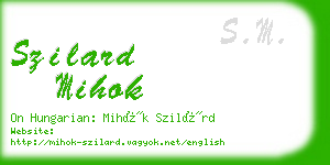 szilard mihok business card